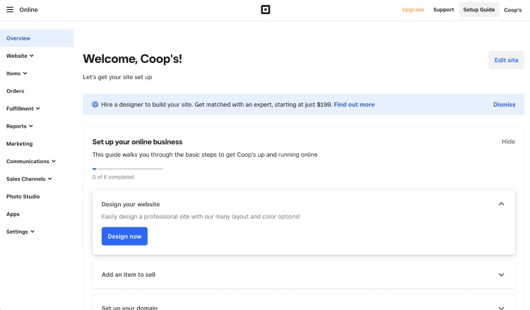 Sign into your Weebly account